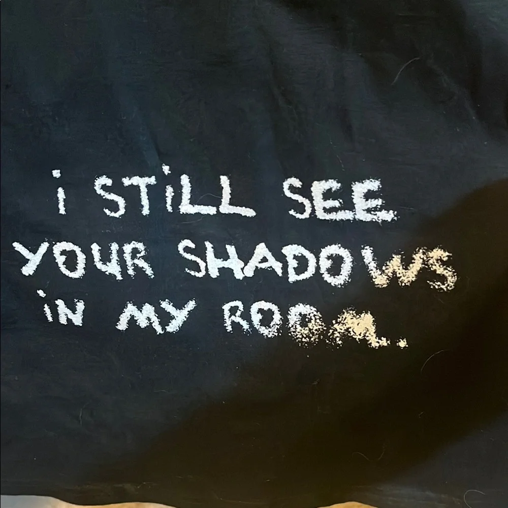 Graphic Black T-Shirt with White Portrait - Picture 3 of 4